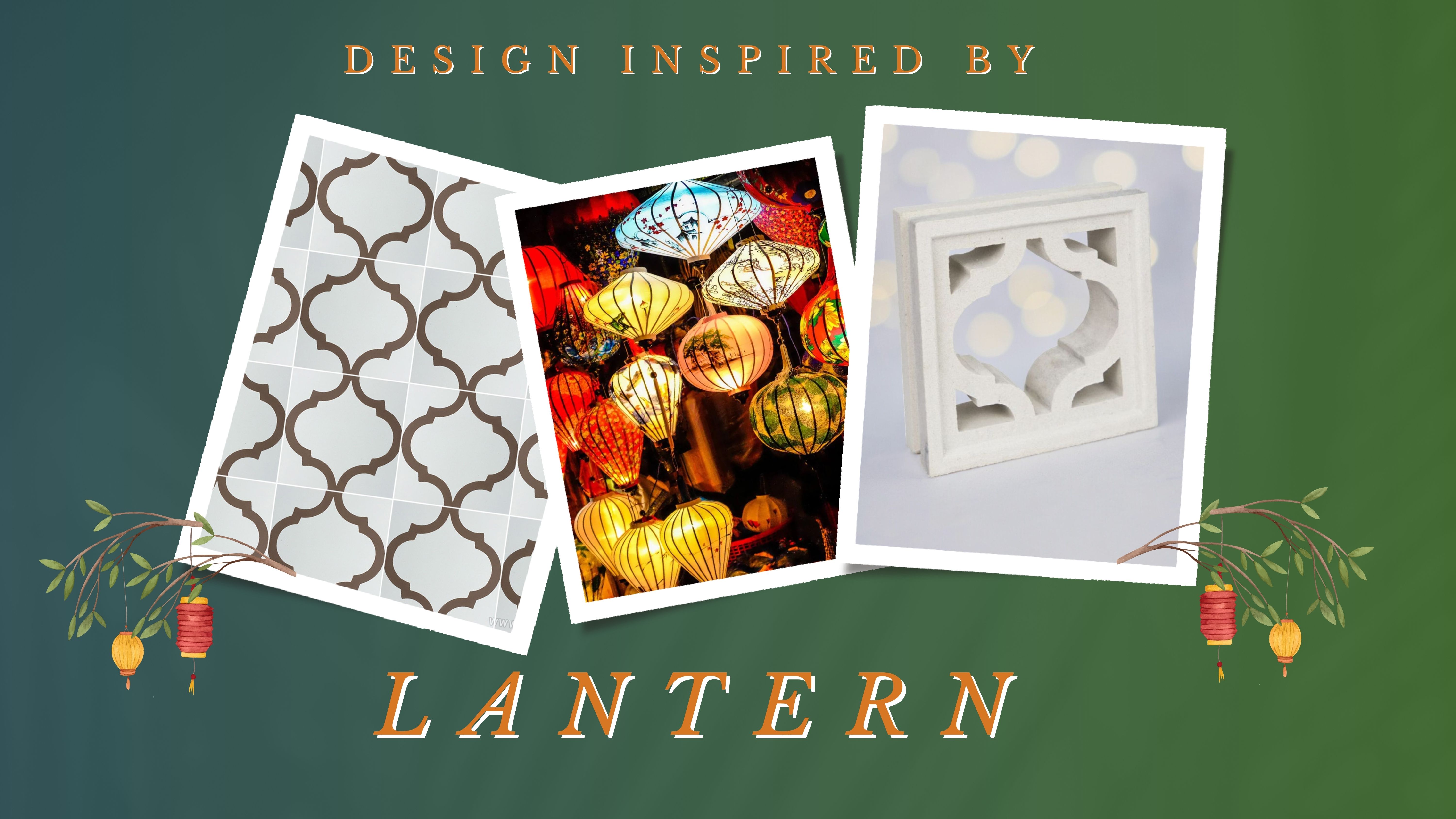 Cement tiles and breeze blocks take inspiration from lanterns